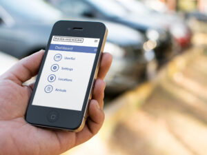 parkingware web portal on mobile phone